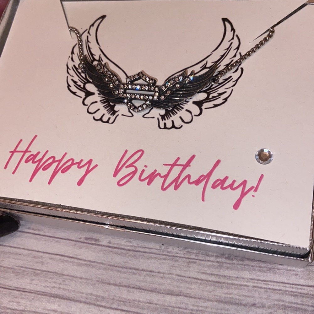 Happy Birthday Wing Womens Necklace Gift